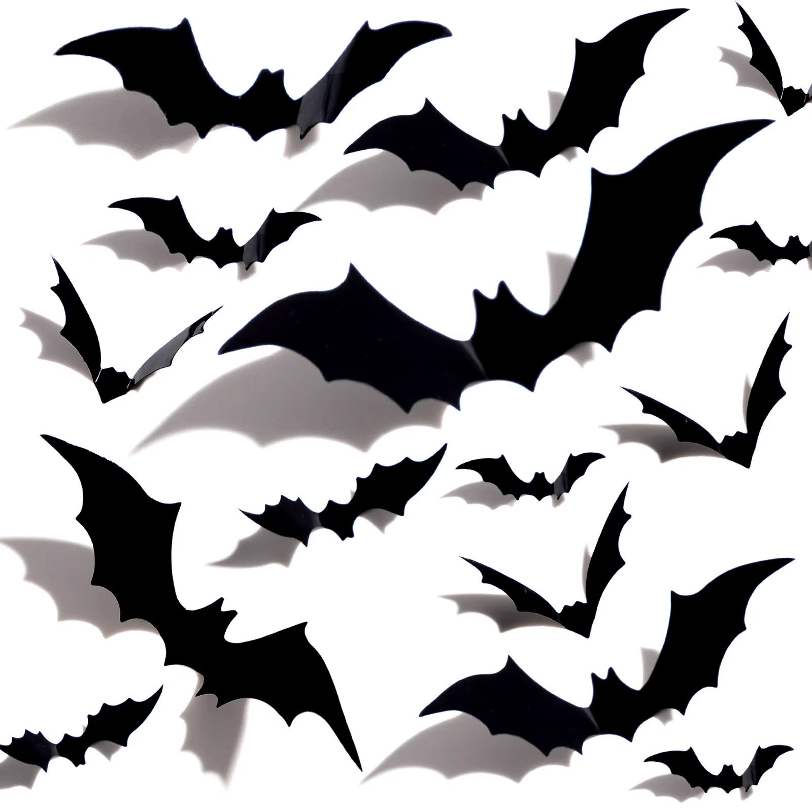 24/36/60Pcs Halloween Bat Wall Stickers Horror 3D Bats Removable Sticker Halloween Party Decoration for Home DIY Wall Decal