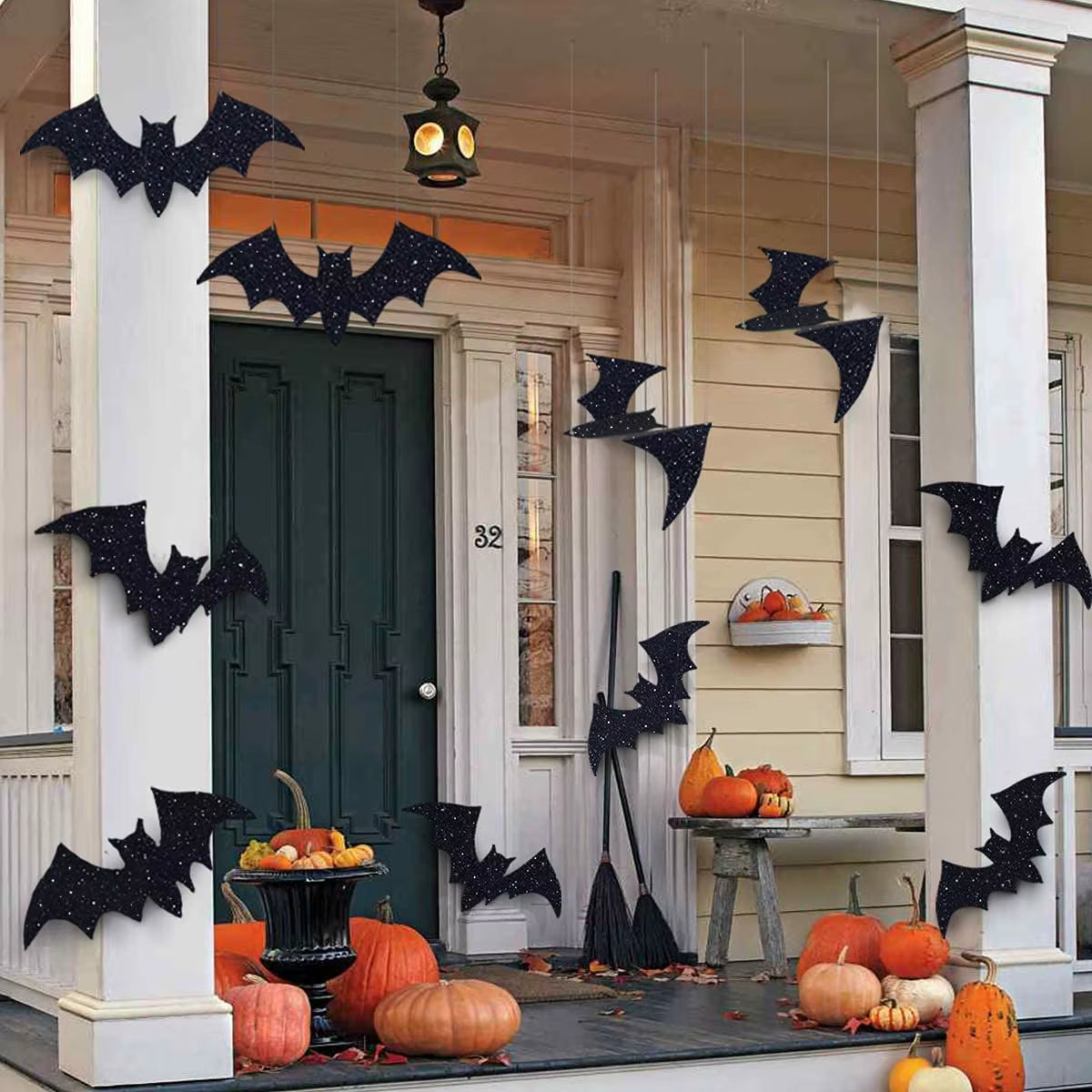 24/36/60Pcs Halloween Bat Wall Stickers Horror 3D Bats Removable Sticker Halloween Party Decoration for Home DIY Wall Decal